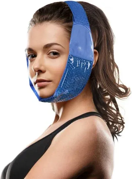 Hot Cold Jaw and Forehead Ice Pack by FOMI Care | Flexible Gel Bead Wrap for TMJ