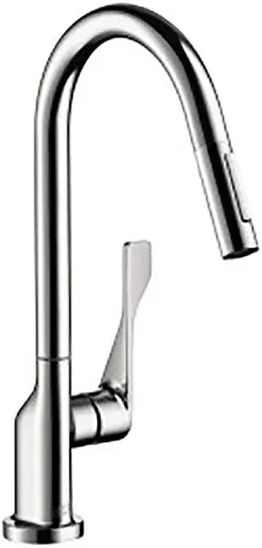 AXOR Citterio Chrome High Arc Kitchen Faucet, Kitchen Faucets with Pull Down Sprayer, Faucet for Kitchen Sink, Magnetic Docking Spray Head, Chrome 39835001, Large