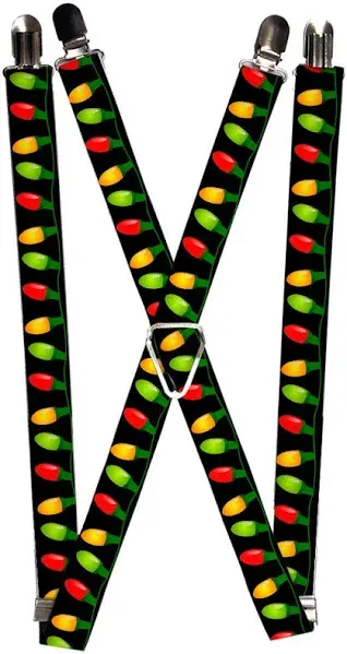  unisex adults  - Christmas Suspenders, Multicolor, One Size US 