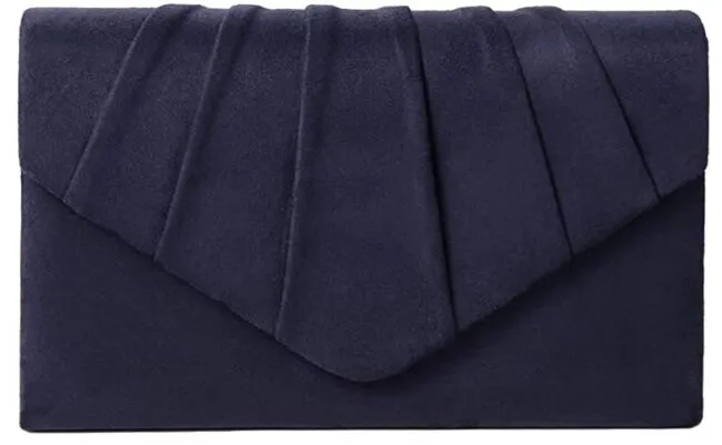 Milisente Evening Bag for Women, Suede Envelope Evening Purses Crossbody Shoulder Clutch Bag