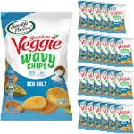 Sensible Portions Garden Veggie Wavy Chips, Sea Salt, Snack Size, 1 Oz (Pack ...