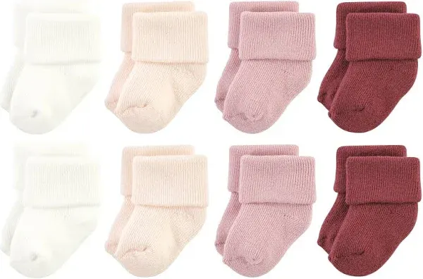 Hudson Baby Girls' Cotton Rich Newborn and Terry Socks