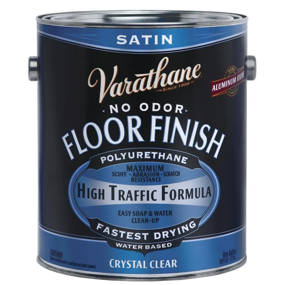 VARATHANE 230231 Floor Finish Crystal Clear Satin 1 gal. 1TBN9