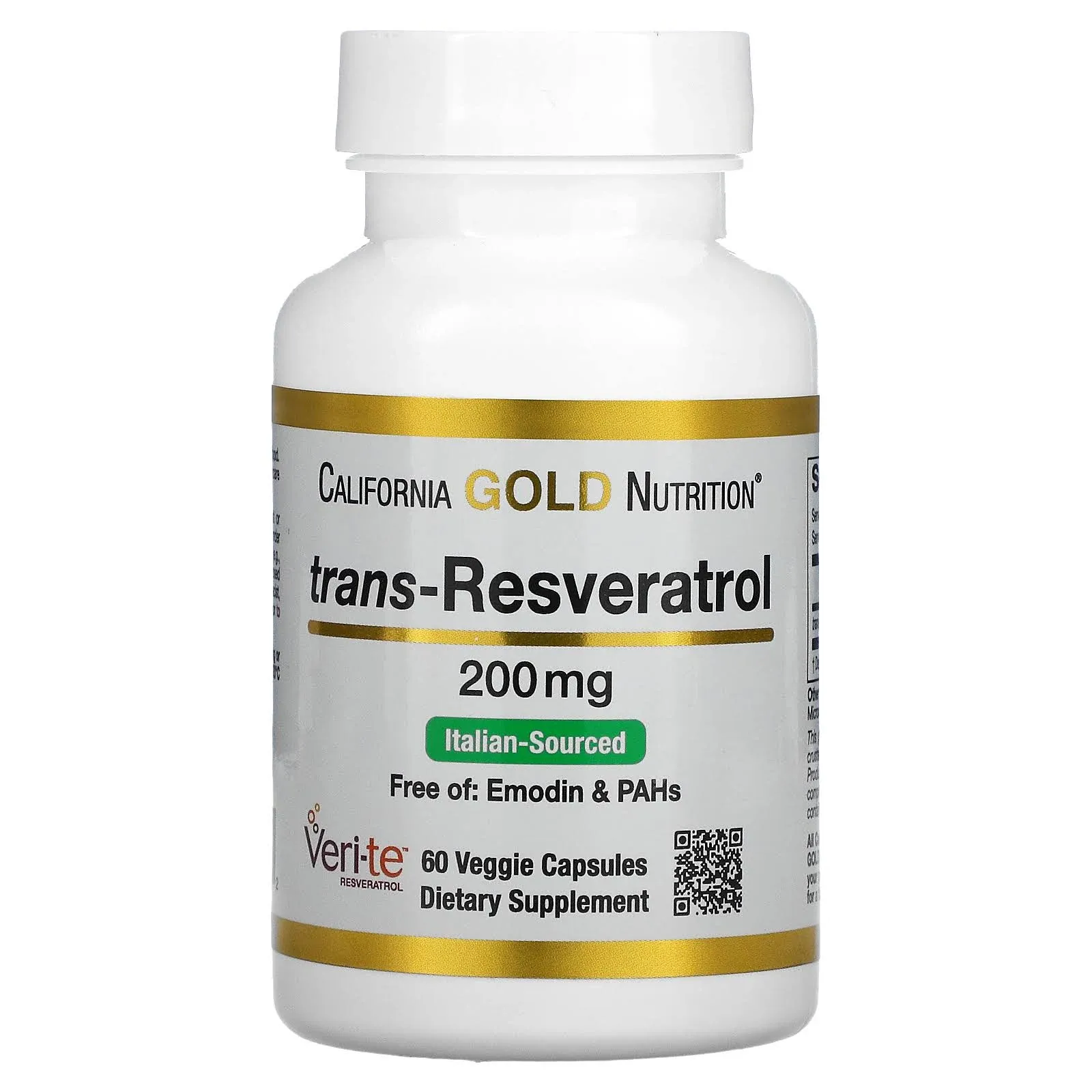 Trans Resveratrol, 200mg, 60 Cápsulas, California Gold Nutrition