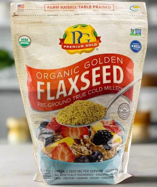 Premium Gold Organic Flaxseed, 4 lbs