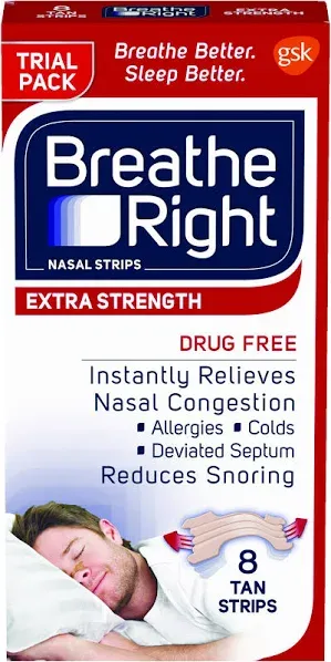 Breathe Right Extra Tan Nasal Strips