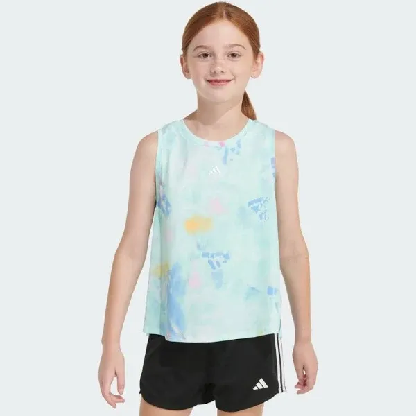 adidas Girls' Sleeveless Printed Waist Length Tank Top