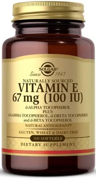 Solgar Vitamin E 100 IU Mixed, 100 Softgels