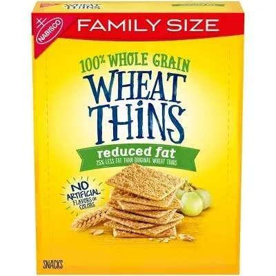 Wheat Thins Reduced Fat Whole Grain Wheat Crackers