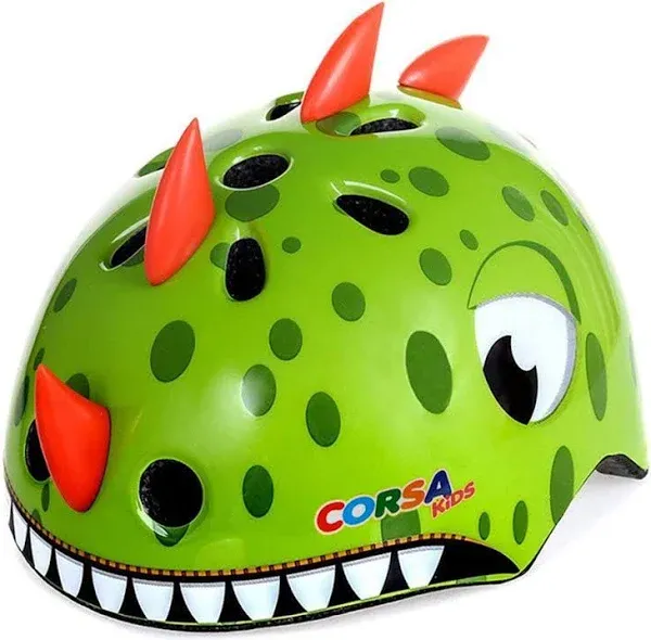 Corsa Kids Multi Sport Kids Bike Helmet, Dinosaur Small 50-54cm