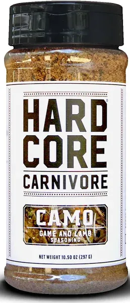 Hardcore Carnivore Camo: Game and Lamb Seasoning (Large Shaker)