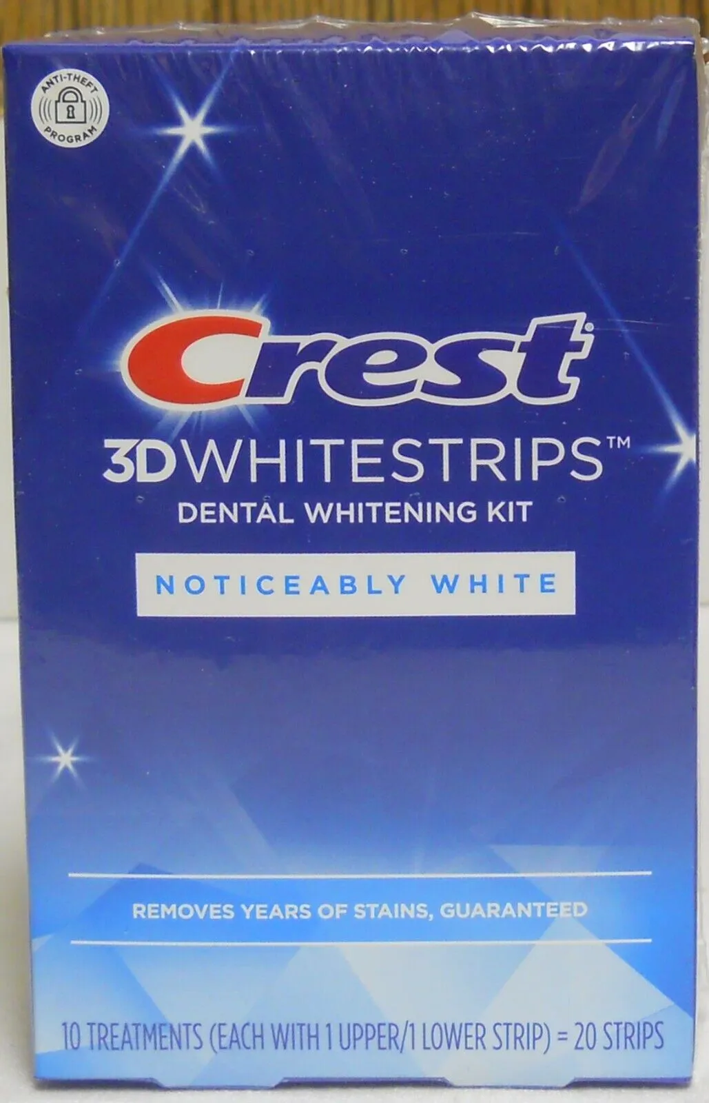 Crest 3D Whitestrips Dental Whitening Kit Noticeably White 20 Strips New Package