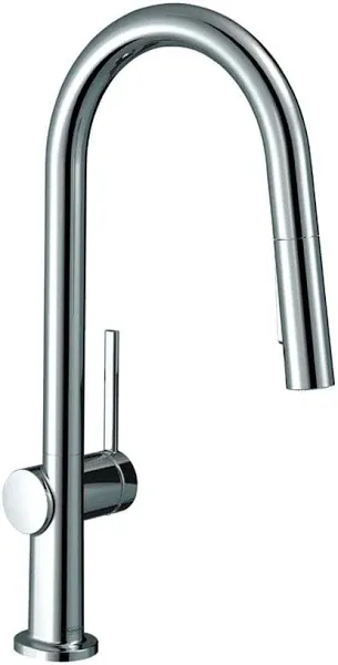 hansgrohe Talis N Stainless Steel High Arc Kitchen Faucet, Kitchen Faucets with Pull Down Sprayer, Faucet for Kitchen Sink, Magnetic Docking Spray Head, Stainless Steel Optic 72846801