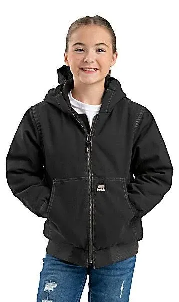 Berne Youth Highland Softstone Duck Hooded Jacket