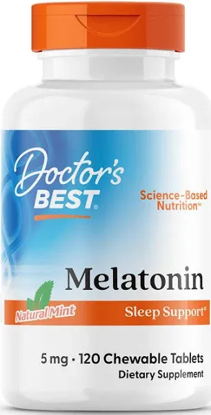 Doctor's Best Melatonin 5 mg Chewable Tablets