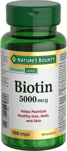 Nature's Bounty Biotin 5000 mcg