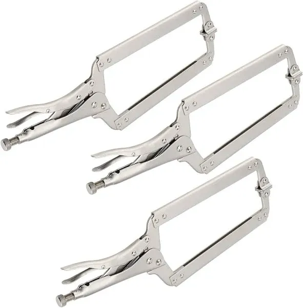 HEIHAK 3 Packs 18 Inch Large C Clamp Locking Pliers