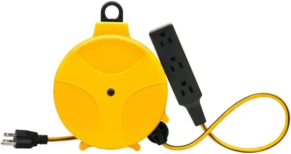 E315 20-Foot Yellow Retractable Extension Cord Reel