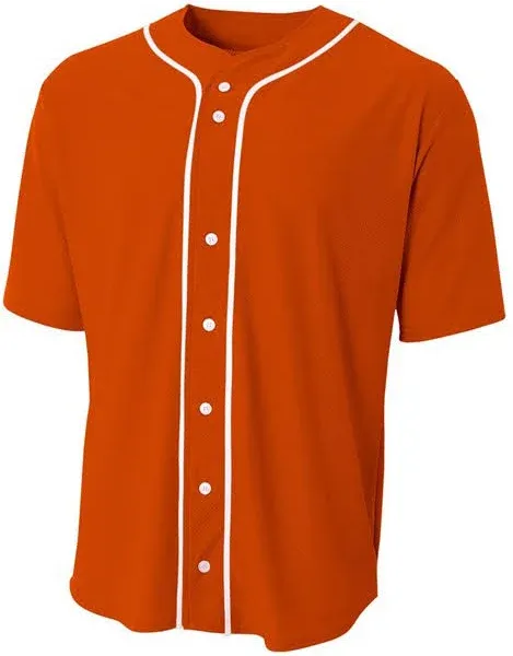 A4 Youth Full Button Baseball Jersey