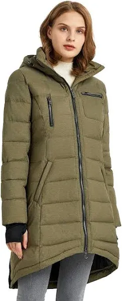 Orolay Women's Slant Pocket Zip up Puffer Down Coat