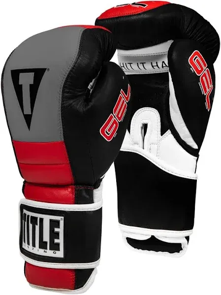 Title Boxing Gel Rush Custom Form Fit Hook and Loop Bag Gloves