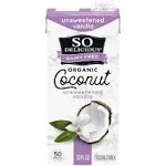 So Delicious Dairy Free Coconut Milk Unsweetened Vanilla Beverage qt 1 qt - 12 per Case.