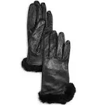 Ugg Women's Tech-Compatible Shearling Leather Gloves - Black