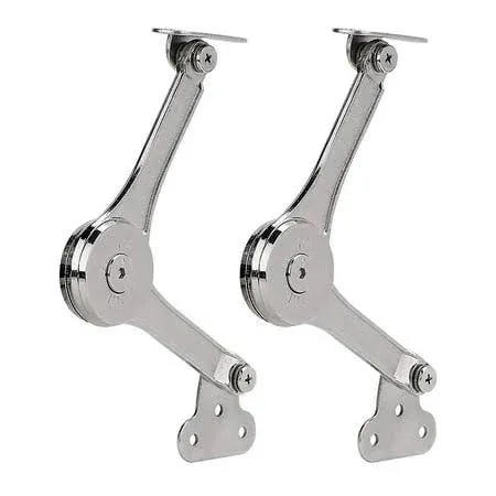 2 Pack Heavy Duty Lid Support Hinge Soft Close Folding Lid Support Hinge Keep Lid Hinge Open for Cabinet Kitchen Wardrobe Hardware