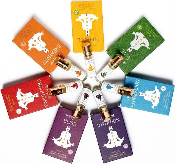 Aromafume 7 Chakra Essential Oil Roll-On Blend Gift Set