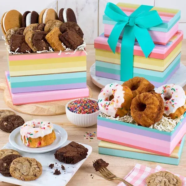 Baked Goods and Bundt Cakes Gift Tower by GourmetGiftBas<wbr/>kets.com