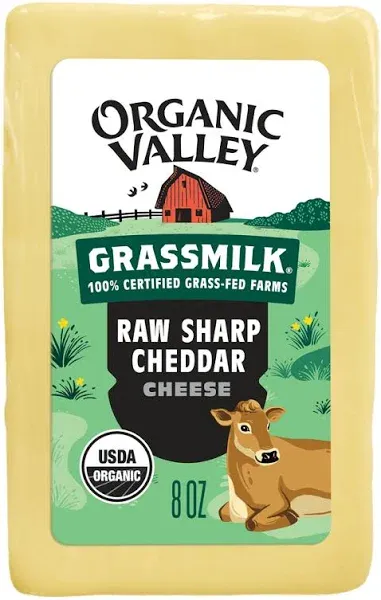 Organic Valley Grassmilk Raw Sharp Cheddar Cheese