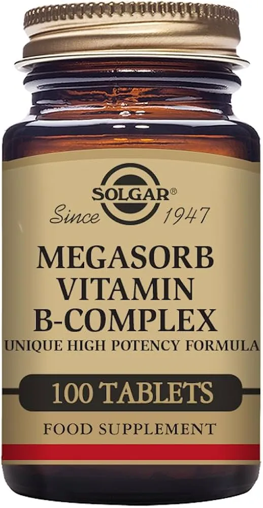 Solgar Megasorb B-Complex &#034;50&#034; 100 Tablets