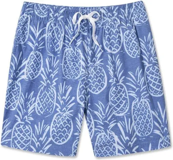 Chubbies Thigh Napples Swim Trunks Blue Pineapples Lined Size L 7&quot; Inseam NWOT