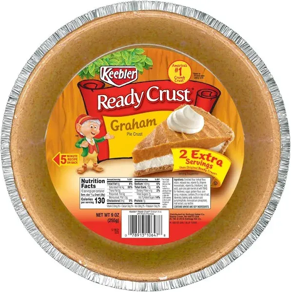 Keebler Ready Crust 10-Inch Graham Cracker Pie Crust 9 oz