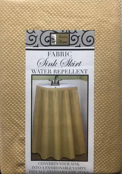 Better Home Ivory Fabric Sink Skirt Water Repellent Standard Size