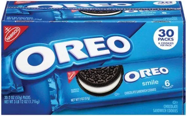 Oreos Single Serve 2 oz 30 Count