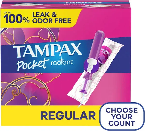 Tampax Pocket Radiant Regular Compact Tampons