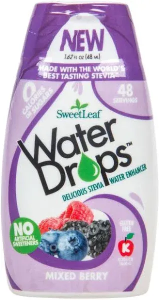 Sweetleaf Water Drops Stevia Water Enhancer Flavour Mixed Berry