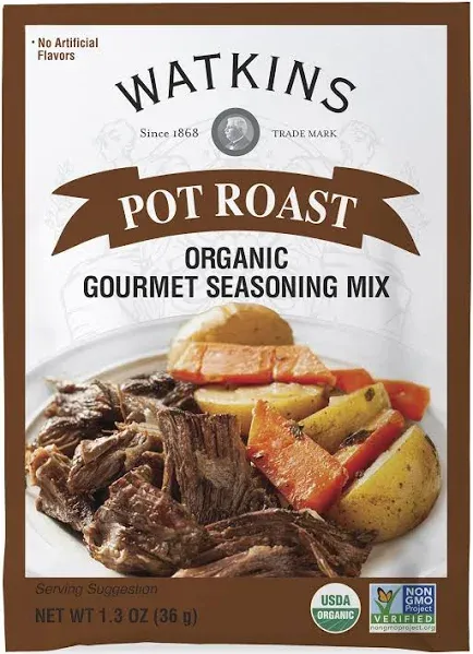 Watkins Organic Gourmet Seasoning Mix, Pot Roast, 1.3 Oz. Pouch, 1 Count