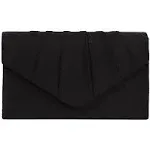 BBjinronjy Clutch Purses for Women Evening Bag Women's with Detachable Chain Wedding Prom Faux Suede (Black-Suede)