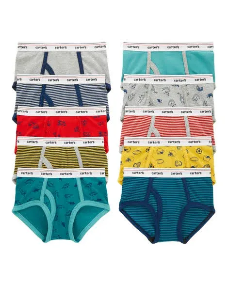 Carter's Little Boys Cotton Briefs 10 Pack