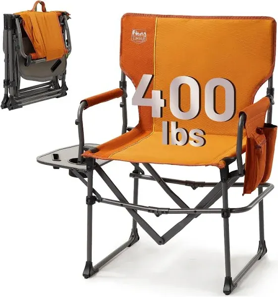 Heavy Duty Camping Chair Compact Size Portable Directors Chair with Side Table