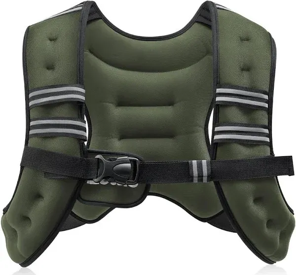 ZELUS Weighted Vest 6lb/8lb/12lb/2<wbr/>0lb/25lb/30lb Weight Vest w Reflective Stripe