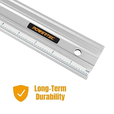 POWERTEC 24 Inch Anodized Aluminum Straight Edge Ruler