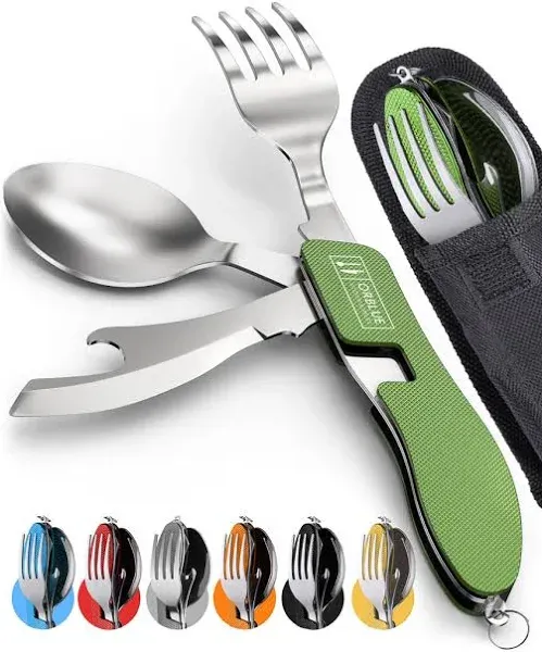 Orblue 4-in-1 Camping Utensils 2-Pack