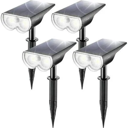 Superior Solar Spot Lights - Sensor Detector - IP67 Waterproof - 2-in-1 - 4 Pack