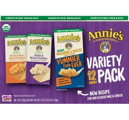 Annie's Homegrown Organic Macaroni Cheese Variety Pack