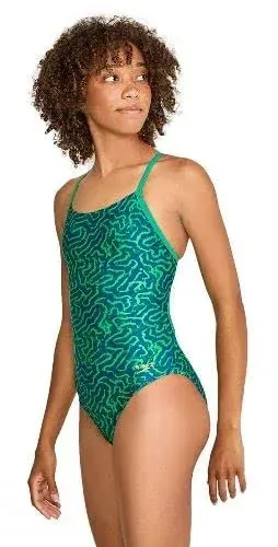 Speedo Women's Race Maze Flyback One Piece Swimsuit