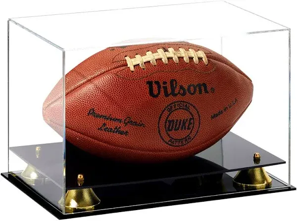 PENNZONI Football Display Case, Clear Acrylic Autographed Football Case