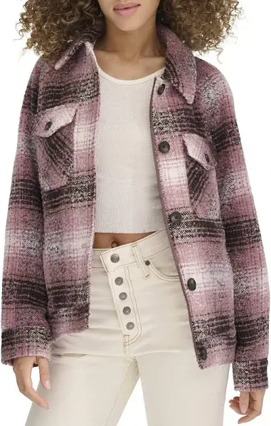 Levi's Women's Zoe Relaxed Wool Plaid Shirt Jacket